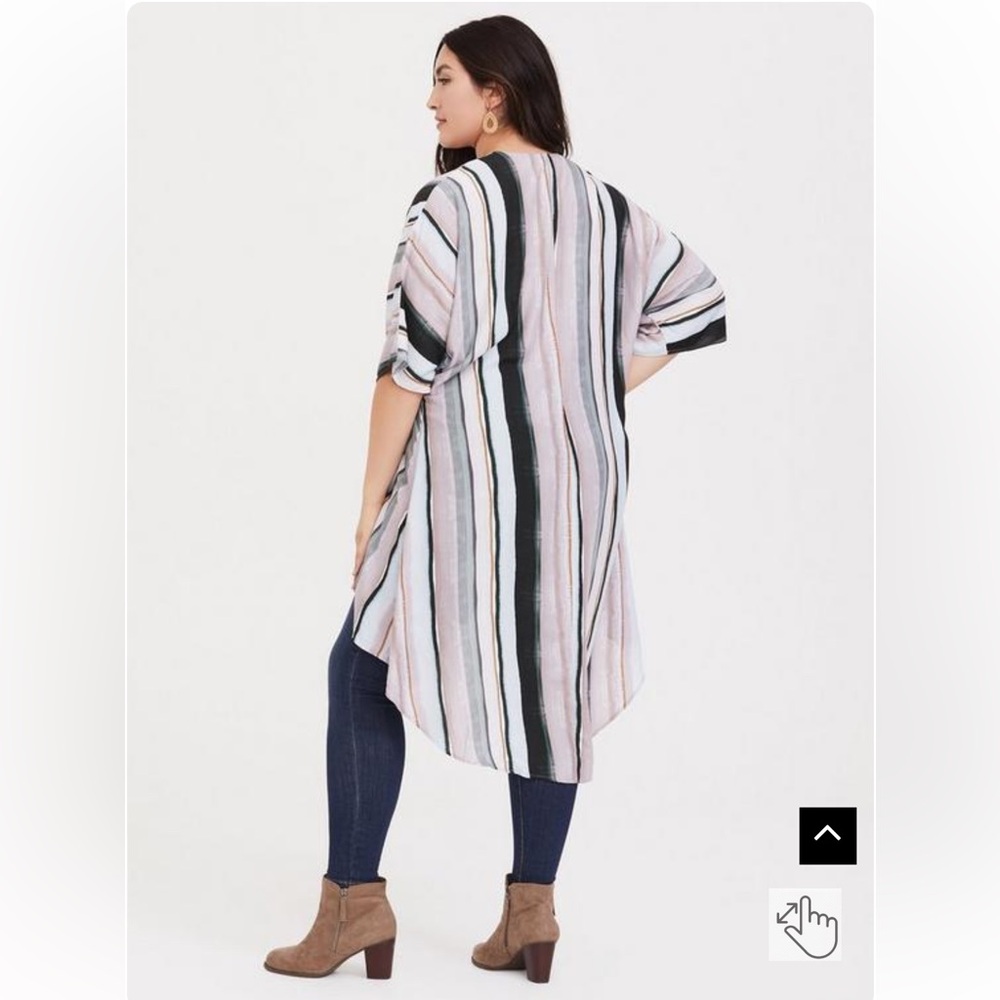 Torrid Size 1/2 1x 2x Multi Stripe Challis Hi-Lo … - image 2